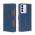 For vivo S16e Skin Feel Magnetic Buckle Leather Phone Case(Blue) - 1