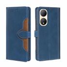 For vivo Y100 5G Skin Feel Magnetic Buckle Leather Phone Case(Blue) - 1