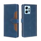 For Xiaomi Redmi Note 12 4G Global Skin Feel Magnetic Buckle Leather Phone Case(Blue) - 1