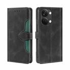 For OnePlus Ace 2V 5G Skin Feel Magnetic Buckle Leather Phone Case(Black) - 1