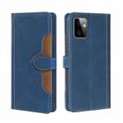 For Motorola Moto G Power 2023 Skin Feel Magnetic Buckle Leather Phone Case(Blue) - 1