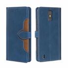 For ZTE Blade A32 Skin Feel Magnetic Buckle Leather Phone Case(Blue) - 1