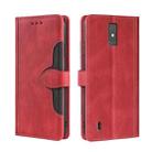For ZTE Blade A32 Skin Feel Magnetic Buckle Leather Phone Case(Red) - 1