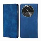 For OPPO Find X6 5G Skin Feel Magnetic Horizontal Flip Leather Phone Case(Blue) - 1