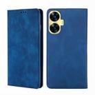 For Realme C55 4G Skin Feel Magnetic Horizontal Flip Leather Phone Case(Blue) - 1