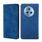 For Honor Magic5 Skin Feel Magnetic Horizontal Flip Leather Phone Case(Blue) - 1