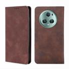 For Honor Magic5 Pro Skin Feel Magnetic Horizontal Flip Leather Phone Case(Dark Brown) - 1