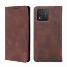 For Honor X5 4G Skin Feel Magnetic Horizontal Flip Leather Phone Case(Dark Brown) - 1