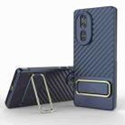 For Honor 80 5G Wavy Textured Phone Case (Blue) - 1