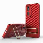 For Honor 80 Pro 5G Wavy Textured Phone Case (Red) - 1