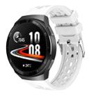 For Huawei Watch GT 2e Solid Color Round Hole Silicone Watch Band(White) - 1