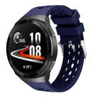 For Huawei Watch GT 2e Solid Color Round Hole Silicone Watch Band(Midnight Blue) - 1