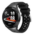 For Huawei Watch GT 2e Two Color Round Hole Silicone Watch Band(Balck Balck) - 1