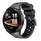 For Huawei Watch GT 2e Two Color Round Hole Silicone Watch Band(Grey Balck) - 1