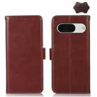 For Google Pixel 8 Crazy Horse Top Layer Cowhide Leather Phone Case(Brown) - 1