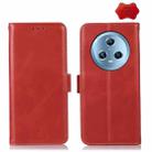 For Honor Magic5 Crazy Horse Top Layer Cowhide Leather Phone Case(Red) - 1