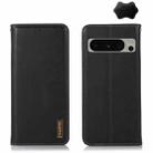 For Google Pixel 8 Pro KHAZNEH Nappa Top Layer Cowhide Leather Phone Case(Black) - 1