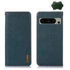 For Google Pixel 8 Pro KHAZNEH Nappa Top Layer Cowhide Leather Phone Case(Green) - 1