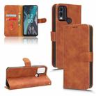 For Nokia C22 Skin Feel Magnetic Flip Leather Phone Case(Brown) - 1