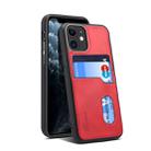 For iPhone 11 H09 TPU + PU Leather Anti-fall Protective Case with Card Slots(Red) - 1