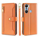 For Infinix Hot 12 Pro Sheep Texture Cross-body Zipper Wallet Leather Phone Case(Orange) - 1