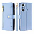 For Infinix Hot 12 Pro Sheep Texture Cross-body Zipper Wallet Leather Phone Case(Blue) - 1