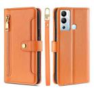 For Infinix Hot 12i Sheep Texture Cross-body Zipper Wallet Leather Phone Case(Orange) - 1