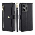 For Infinix Zero 20 Sheep Texture Cross-body Zipper Wallet Leather Phone Case(Black) - 1