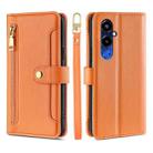 For Tecno Pova 4 Pro Sheep Texture Cross-body Zipper Wallet Leather Phone Case(Orange) - 1