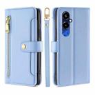 For Tecno Pova 4 Pro Sheep Texture Cross-body Zipper Wallet Leather Phone Case(Blue) - 1