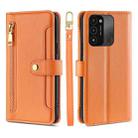 For Tecno Spark 8C Sheep Texture Cross-body Zipper Wallet Leather Phone Case(Orange) - 1