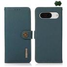 For Google Pixel 8 KHAZNEH Custer Genuine Leather RFID Phone Case(Green) - 1