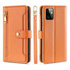 For Motorola Moto G Power 2023 Sheep Texture Cross-body Zipper Wallet Leather Phone Case(Orange) - 1