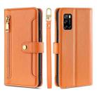 For Rakuten Big S Sheep Texture Cross-body Zipper Wallet Leather Phone Case(Orange) - 1