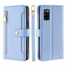 For Rakuten Big S Sheep Texture Cross-body Zipper Wallet Leather Phone Case(Blue) - 1