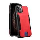 For iPhone 11 H10 TPU + PU Leather Anti-fall Protective Case with Card Slot(Red) - 1