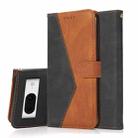 For Google Pixel 8 Dual-color Stitching Leather Phone Case(Black Brown) - 1