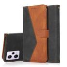 For Xiaomi Redmi Note 12 Pro 5G China Dual-color Stitching Leather Phone Case(Black Brown) - 1