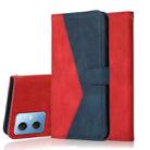 For Xiaomi Redmi Note 12 5G China Dual-color Stitching Leather Phone Case(Red Blue) - 1