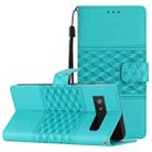 For Google Pixel 6a Diamond Embossed Skin Feel Leather Phone Case with Lanyard(Blue) - 1