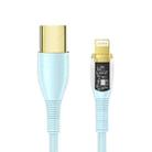 Great Wall AL01B 1m 3A USB to 8 Pin Transparent Shell Braided Charging Data Cable(Blue) - 1