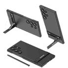 For Samsung Galaxy S23 Ultra 5G GKK Triumph Ultra Thin Full Coverage Phone Case with Stand(Black) - 1