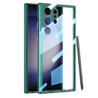 For Samsung Galaxy S23 Ultra 5G GKK Space Frame Transparent PC+TPU Phone Case(Transparent Green) - 1