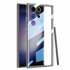 For Samsung Galaxy S23 Ultra 5G GKK Space Frame Transparent PC+TPU Phone Case(Transparent Black) - 1