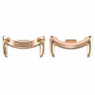 For Xiaomi Mi Band 8 1 Pair Stainless steel Metal Watch Band Connector(Rose Gold) - 1