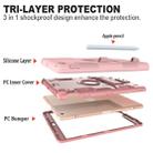 For iPad 10.2 Shockproof PC + Silicone Protective Case with Holder & Pen Slot(Rose Gold) - 5