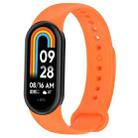 For Xiaomi Mi Band 8 Solid Color Silicone Plug Replacement Watch Band(Orange) - 1