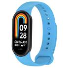 For Xiaomi Mi Band 8 Solid Color Silicone Plug Replacement Watch Band(Sky Blue) - 1