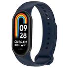 For Xiaomi Mi Band 8 Solid Color Silicone Plug Replacement Watch Band(Midnight Blue) - 1
