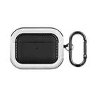 For AirPods Pro Leather Texture Earphone Protective Case(Black White) - 1